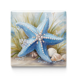 Coastal Beach Starfish Nautical Kitchen Magnet マグネット