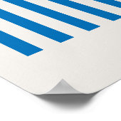Coastal Beach Vibes Blue Stripes ポスター (角)