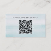 Coastal Beach Wedding Details. Watercolor Nautical エンクロージャーカード (裏面)