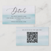 Coastal Beach Wedding Details. Watercolor Nautical エンクロージャーカード (正面/裏面)