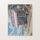 Coastal Beachside Boutique Summer Day Seaside Shop ジグソーパズル (縦)