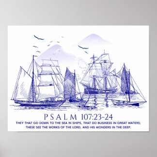 Coastal Bible Verse ポスター