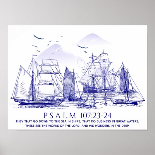Coastal Bible Verse ポスター (正面)