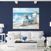 Coastal Bicycle Seaside Wall Art Print | ポスター