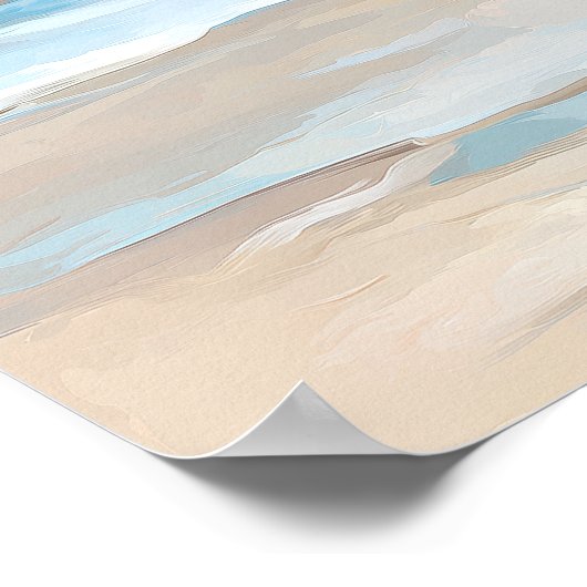 Coastal Bicycle Seaside Wall Art Print | ポスター (角)
