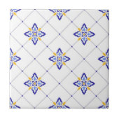 Coastal Blossom Minimal Blue Modern Mediterranean タイル (正面)