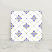Coastal Blossom Minimal Blue Modern Mediterranean タイル