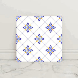 Coastal Blossom Minimal Blue Modern Mediterranean タイル