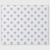 Coastal Blossom Minimal Blue Modern Mediterranean ラッピングペーパー (フラット)