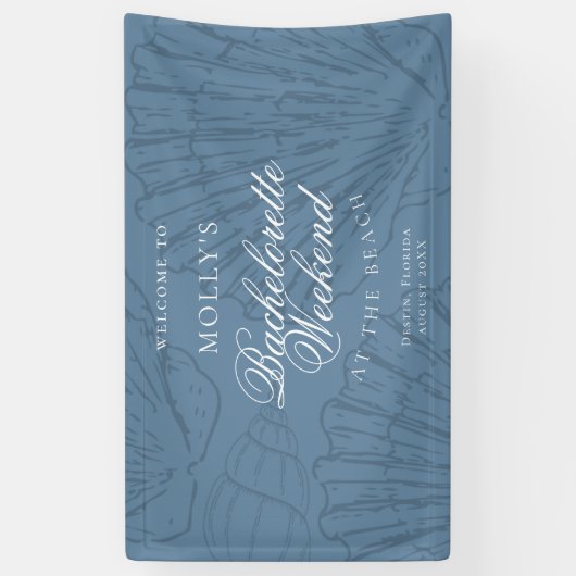 Coastal Blue Bachelorette Welcome 横断幕 (縦)