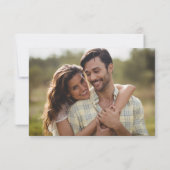 Coastal Blue Boho photo Flat Save The Date Card セーブザデート (裏面)