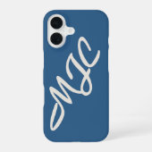 Coastal Blue Custom Monogram iPhone 16ケース (裏面)