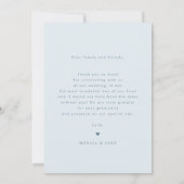 Coastal Blue Hand Drawn Seashell Photo Wedding サンキューカード (裏面)