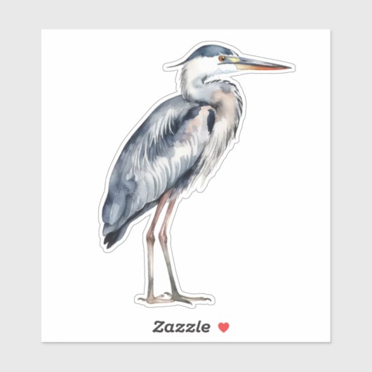 Coastal Blue Heron Bird シール (シート)