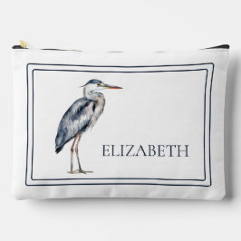 Coastal Blue Heron Bird Personalized アクセサリーポーチ