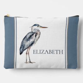 Coastal Blue Heron Bird Personalized アクセサリーポーチ