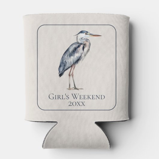 Coastal Blue Heron Bird Personalized 缶クーラー (裏面)