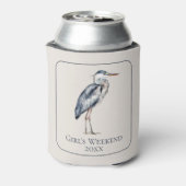 Coastal Blue Heron Bird Personalized 缶クーラー (缶裏面)