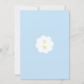 Coastal Blue Lemon Amalfi Wedding Itinerary Card 招待状 (裏面)