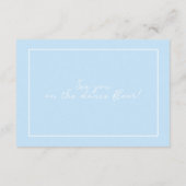 Coastal Blue Lemon Amalfi Wedding RSVP Card エンクロージャーカード (裏面)