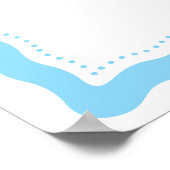 Coastal Blue Lemon Amalfi Wedding Welcome Sign ポスター (角)