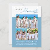 Coastal blue Merry Moments family Photo collage シーズンカード (正面)
