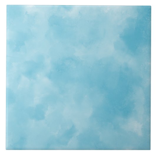 Coastal Blue Modern Watercolor  タイル (正面)