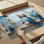 Coastal Blue Parrot Art Print | Wall Poster ポスター