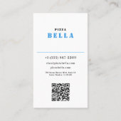 Coastal Blue - Rustic Italian Pizza Bella Shop  名刺 (裏面)