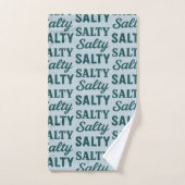 Coastal Blue Salty Beach Life | Nautical Graphic バスタオルセット (ハンドタオル)