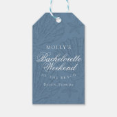 Coastal Blue Seashell Bachelorette Favor ギフトタグ (正面)