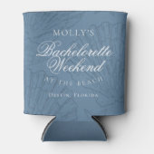 Coastal Blue Seashell Bachelorette Favor 缶クーラー (正面)