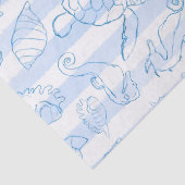 Coastal Blue Stripes Boy Sea You Soon Baby Shower 薄葉紙 (詳細)
