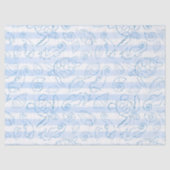 Coastal Blue Stripes Boy Sea You Soon Baby Shower 薄葉紙 (正面)