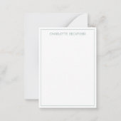 Coastal Blue Watercolor Sailboat Personalized ノートカード (裏面)