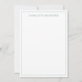 Coastal Blue Watercolor Sailboat Personalized Note ノートカード (裏面)