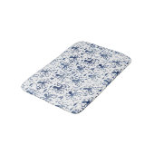 Coastal Blue Watercolor Undersea Octopus Pattern バスマット (アングル)