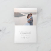 Coastal Blue Watercolor Wedding サンキューカード (内部)