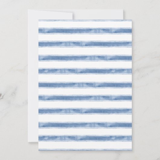 Coastal Blues Palm Tree Beach Wedding  招待状 (裏面)