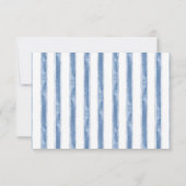 Coastal Blues Seashells & Script Wedding RSV 出欠カード (裏面)