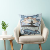 Coastal Blues Submarine Throw Pillow  クッション (椅子)