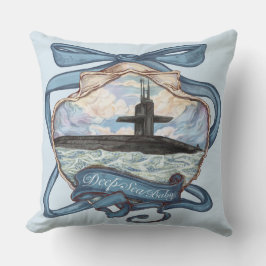 Coastal Blues Submarine Throw Pillow  クッション