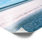 Coastal Boat Wall Art Minimalist Ocean Blue フォトプリント (角)