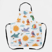 Coastal Breeze All-Over Print Apron Gift エプロン (正面)