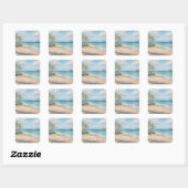 Coastal Breeze Fine Art Beach Print スクエアシール (シート)