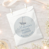 Coastal Bridal Shower Boat Stripe  フェイバーバッグ (クリップ留めされた状態)
