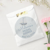 Coastal Bridal Shower Boat Stripe  フェイバーバッグ (封をした状態)