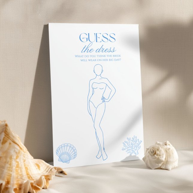 Coastal Bridal Shower Guess The Dress  (クリエイターアップロード済み)