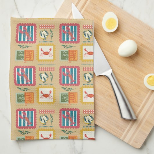 Coastal Catch Kitchen  キッチンタオル (四つ折り)