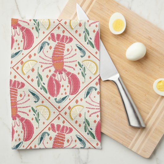 Coastal Catch Seafood Boil キッチンタオル (四つ折り)